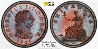 1806 1D S-3780 MS64+ BN