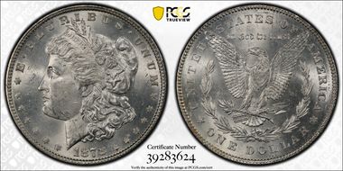 1878 7/8TF $1 Weak MS64
