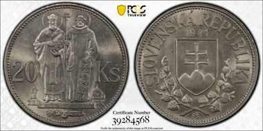 1941 20 Kor KM-7.1  Ag MS63