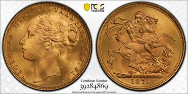 1874-M Sov S-3857 St. George MS67+