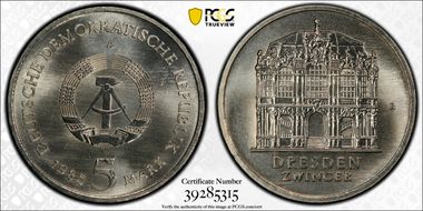 1985-A 5 Mk Dresden-Zwinger MS66