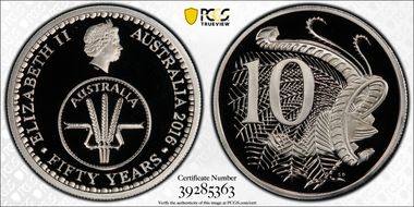 2016 10C 50 Yrs Decimal Currency PR69DCAM