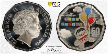 2016 50C Humpty Play School Colorized MS69