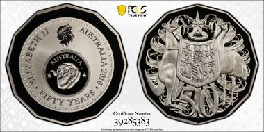 2016 50C 50 Yrs Decimal Currency PR70DCAM