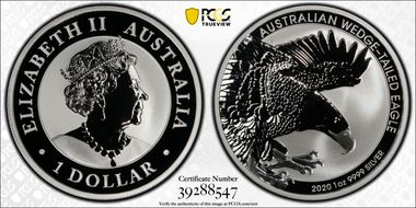 2020-P $1 Wedge-Tailed Eagle MS70