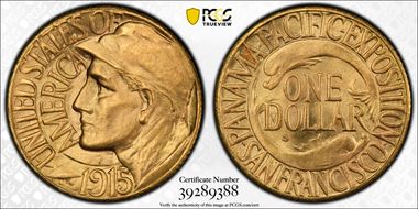 1915-S G$1 Panama-Pacific MS66