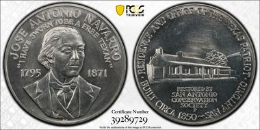 1971-P Medal D1971-2a Silver Jose Antonio Navarro MS64