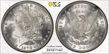 1878 7TF $1 Reverse of 1879 MS64