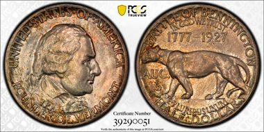 1927 50C Vermont MS66
