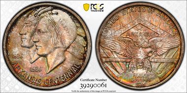 1935 50C Arkansas MS66