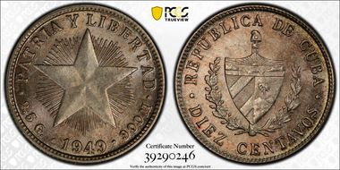 1949 10C MS65