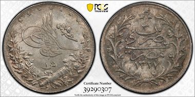 AH1327//3-H (1911) Qirsh KM-305 MS64