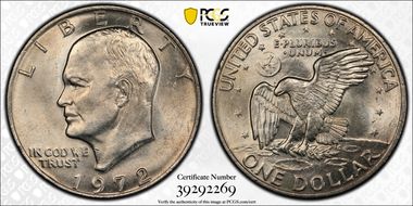1972 $1 Type 1 MS62