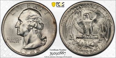 1945-S 25C MS65