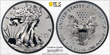 2019-S $1 Silver Eagle Enhanced Rev PR First Strike PR70