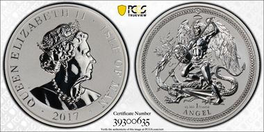 2017 Angel Silver Reverse Proof PR70