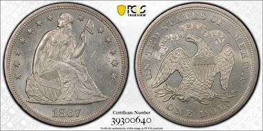 1867 $1 MS63