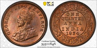 1934(C) 1/4 An SW-8.382 MS66RB