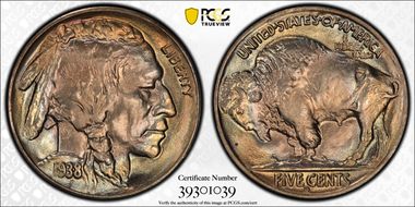 1938-D/D 5C Buffalo MS67+