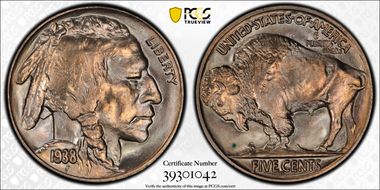 1938-D/S 5C Overmintmark, FS-512 MS67