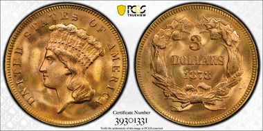 1878 $3 MS67
