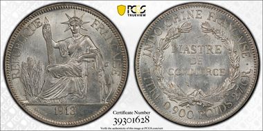 1913-A Piastre Lec-294 AU58