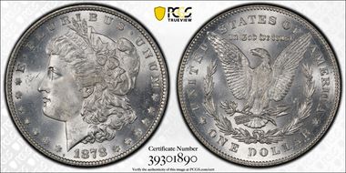 1878 7TF $1 Reverse of 1878 MS65+