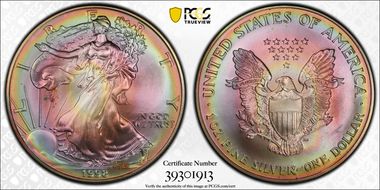 1998 $1 Silver Eagle MS67