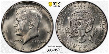 1964-D 50C QDO, FS-105 MS66