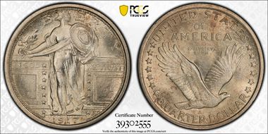 1917 25C Type 1 MS65FH