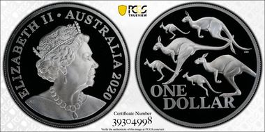 2020 $1 Red Kangaroo Ag First Strike PR70DCAM
