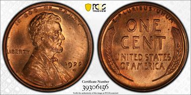 1922-D 1C MS65RD