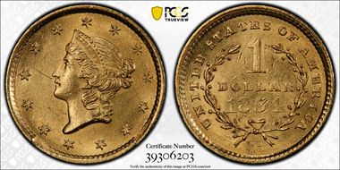 1854 G$1 Type 1 N1