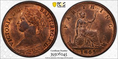 1865 1/4D S-3958 MS65RB