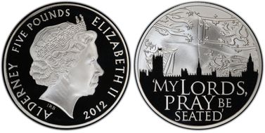 2012 £5 Diamond Jubilee Parliament PR70DCAM