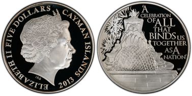 2013 $5 Victoria Memorial in London PR69DCAM