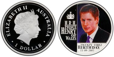 2005-P $1 Prince Harry PR69DCAM