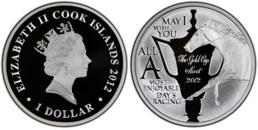 2012 $1 Ascot PR70DCAM