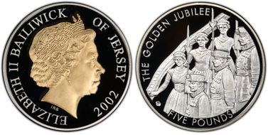 2002 £5 Golden Jubilee PR70DCAM