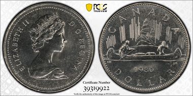 1980 $1 Voyageur MS65