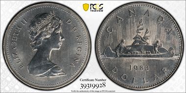 1983 $1 Voyageur MS66