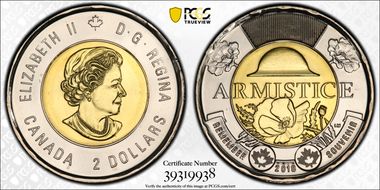 2018 $2 100th Ann. of Armistice MS67