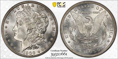 1900-O/CC $1 VAM 11, Overmintmark MS65+