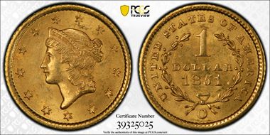 1851-O G$1 MS64