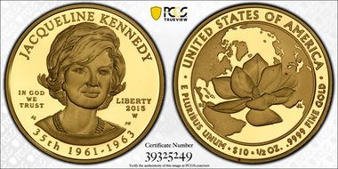 2015-W $10 Jacqueline Kennedy PR69DCAM