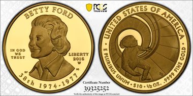 2016-W $10 Betty Ford PR69DCAM