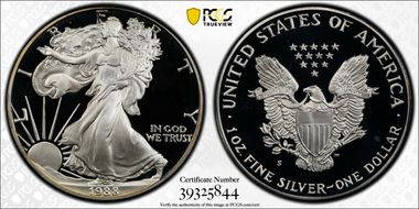 1988-S $1 Silver Eagle PR68DCAM