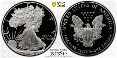 1994-P $1 Silver Eagle PR69DCAM