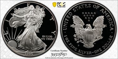 1995-P $1 Silver Eagle PR69DCAM