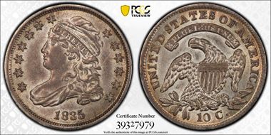 1835 10C AU58